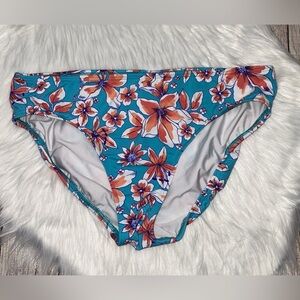Lands’ End floral bikini bottoms size 14